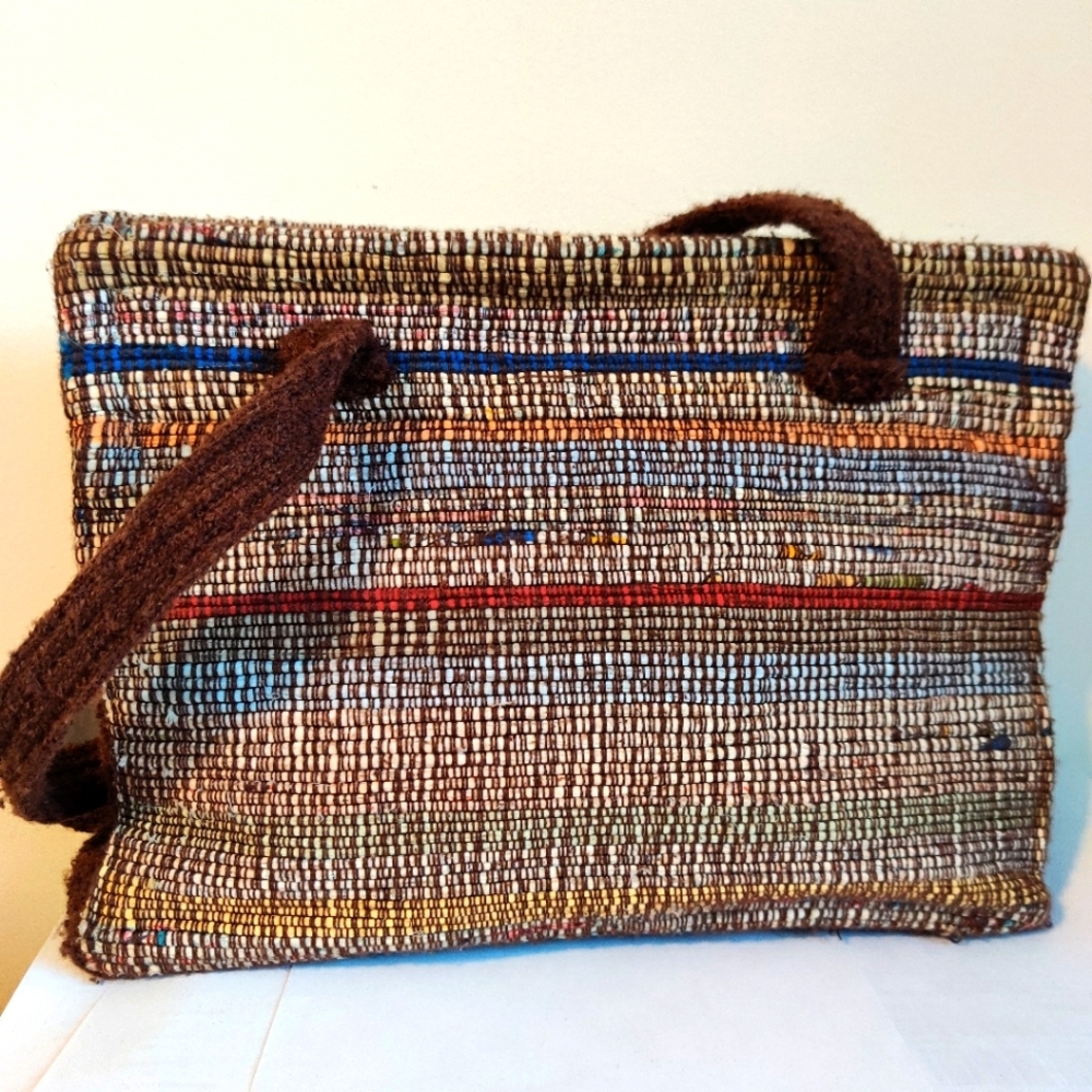 Vintage 70s Hand Loomed Bohemian Bag